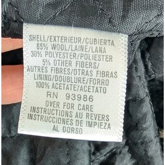 Petite Sophisticate Size 4 Houndstooth Wool Blend Coat Black White Overcoat 38" - Picture 7 of 8